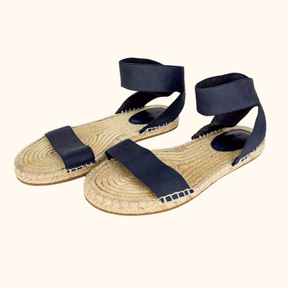 &amp; Other Stories Black Flat Espadrilles Sandals - Size 7