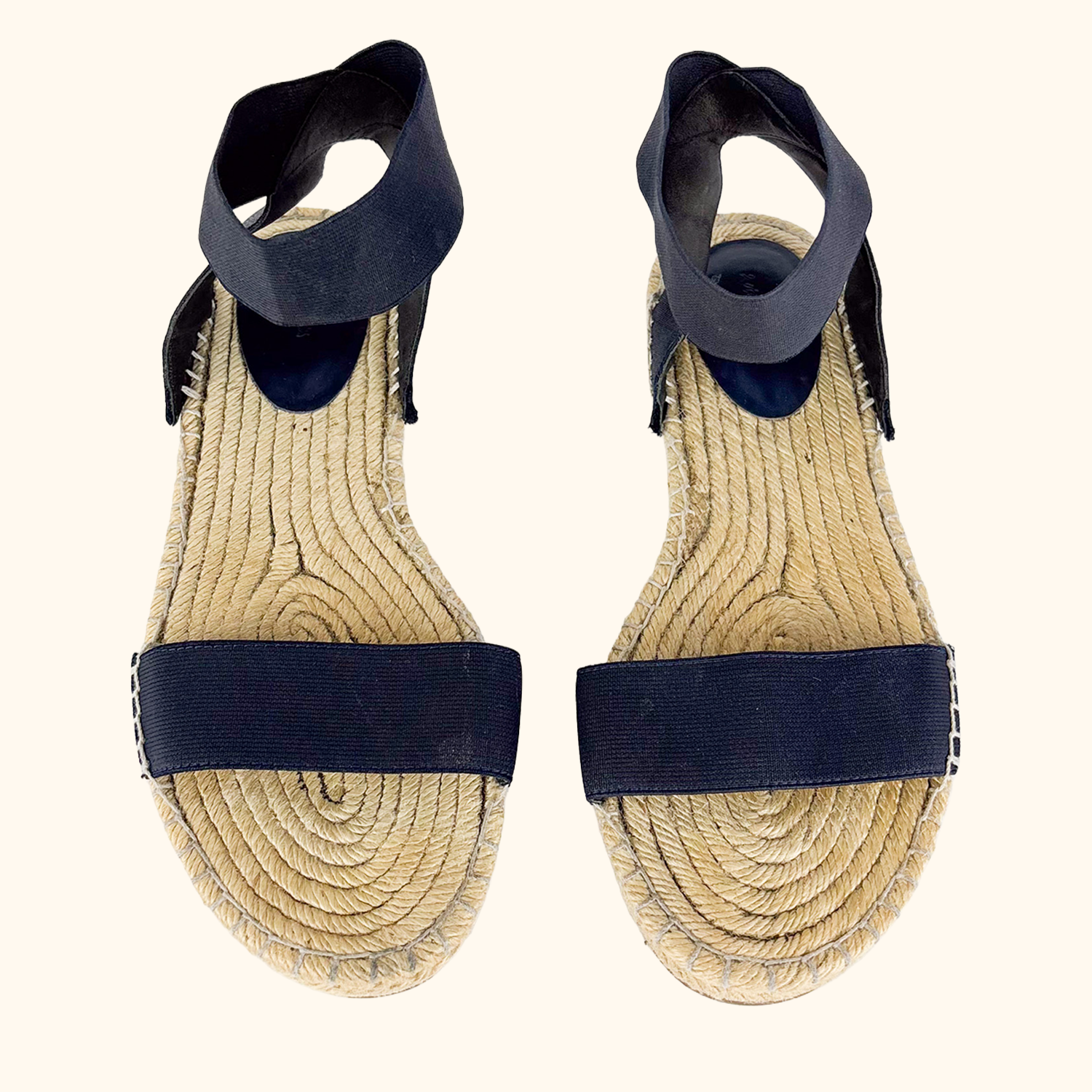 &amp; Other Stories Black Flat Espadrilles Sandals - Size 7