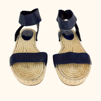 &amp; Other Stories Black Flat Espadrilles Sandals - Size 7