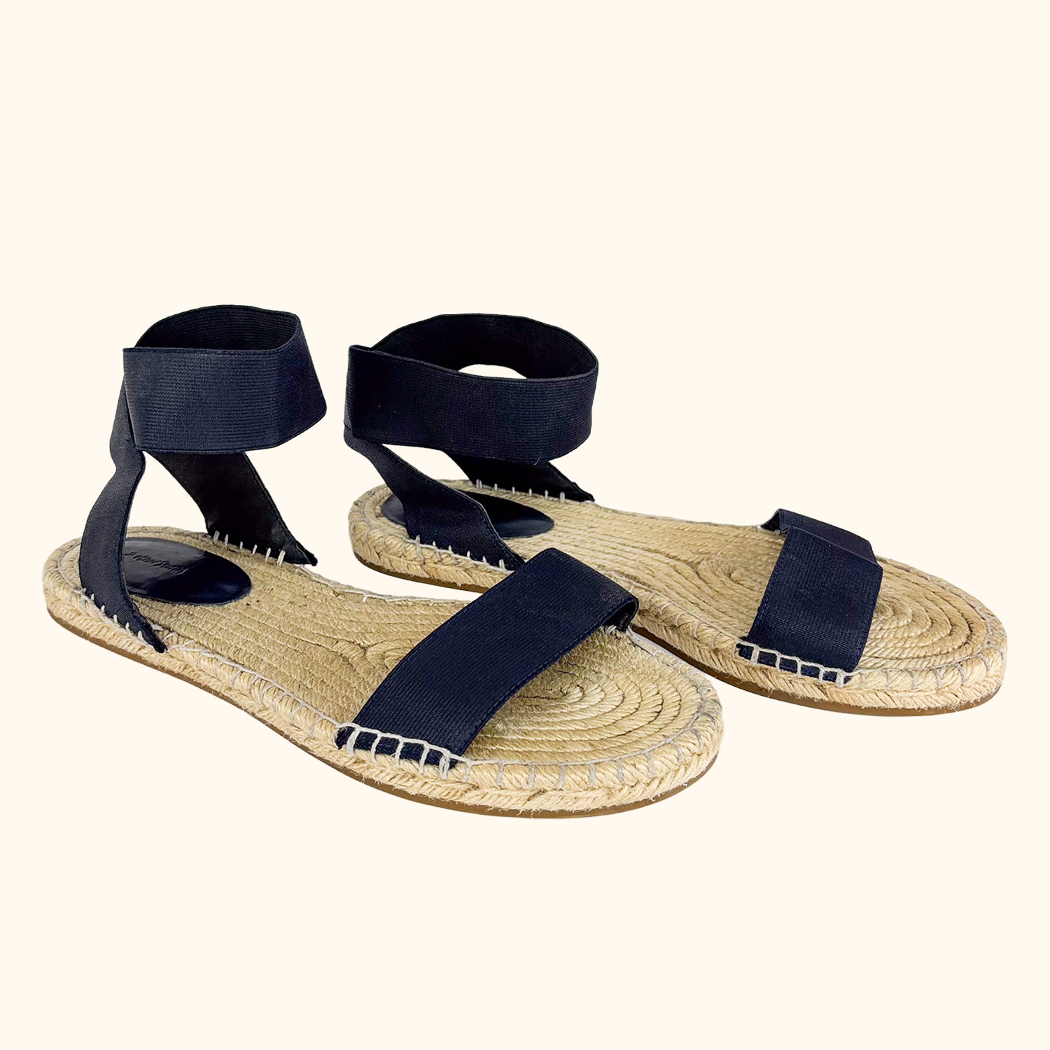 &amp; Other Stories Black Flat Espadrilles Sandals - Size 7
