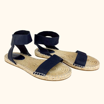 &amp; Other Stories Black Flat Espadrilles Sandals - Size 7