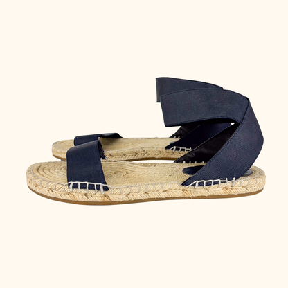 &amp; Other Stories Black Flat Espadrilles Sandals - Size 7