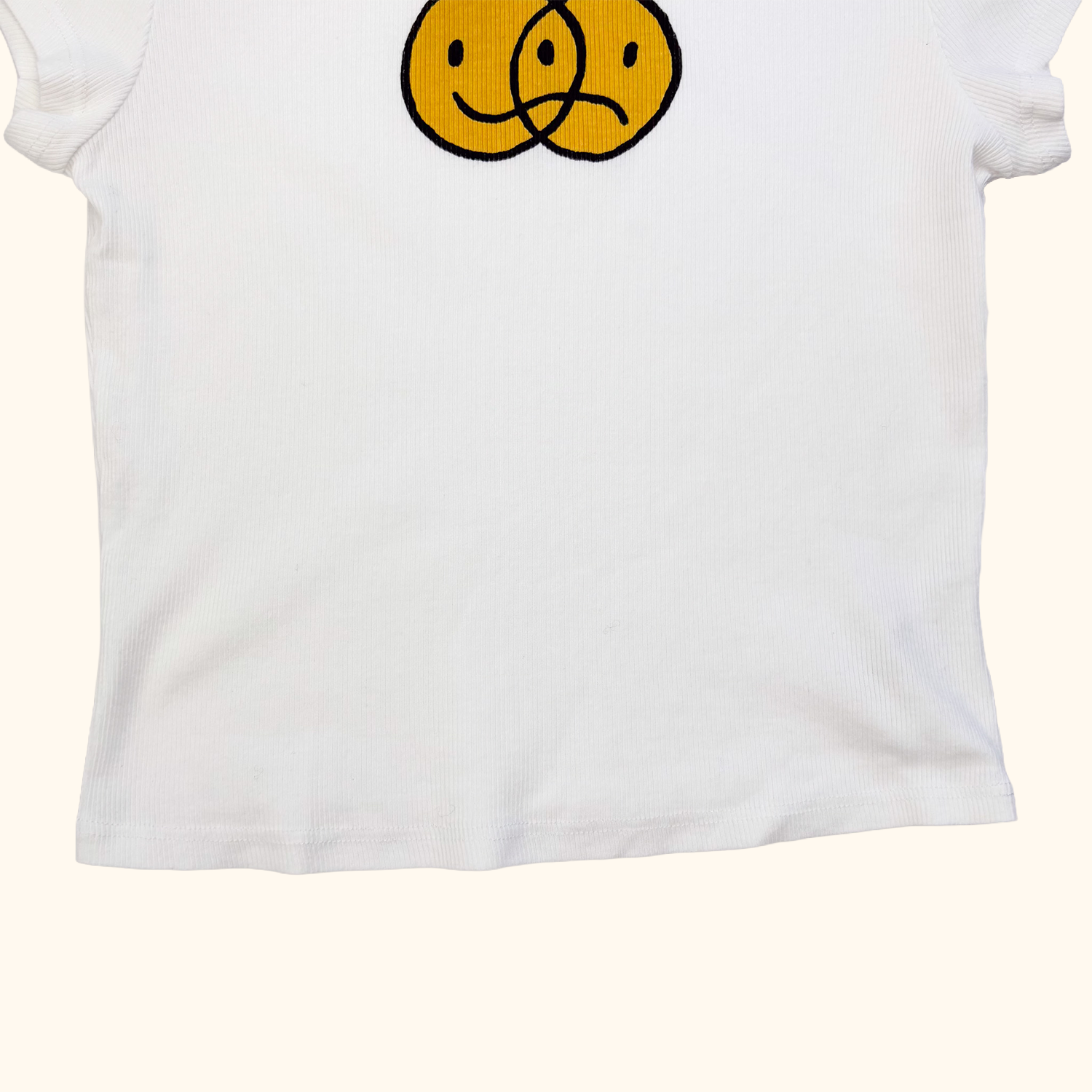 Reformation Mixed Emotions White Baby Tee - Size Medium