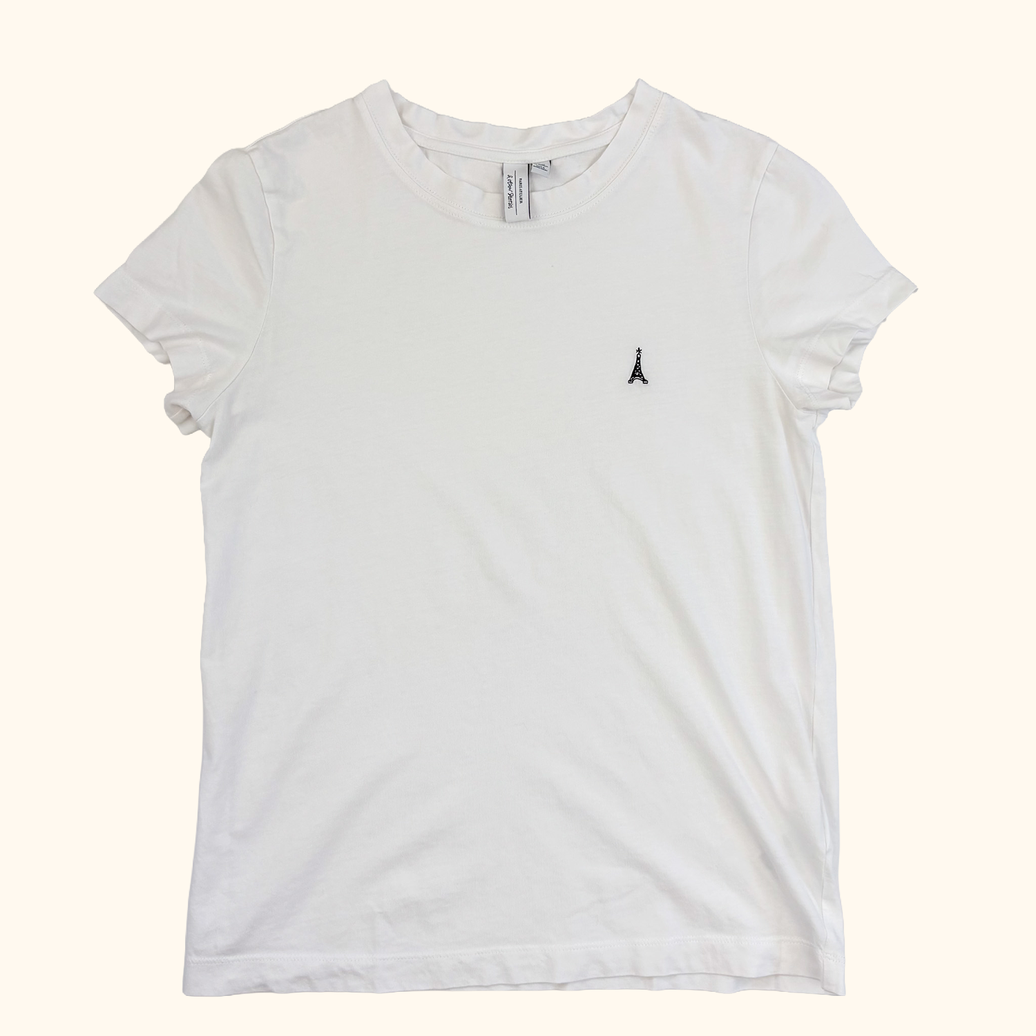 &amp; Other Stories Eiffel Tower White Cotton T-Shirt Size XS