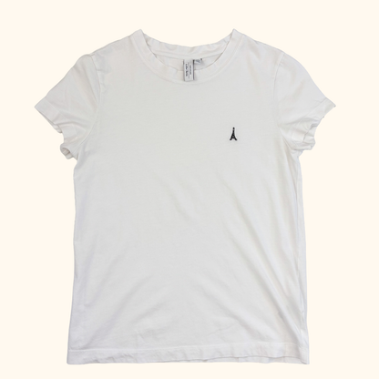 &amp; Other Stories Eiffel Tower White Cotton T-Shirt Size XS