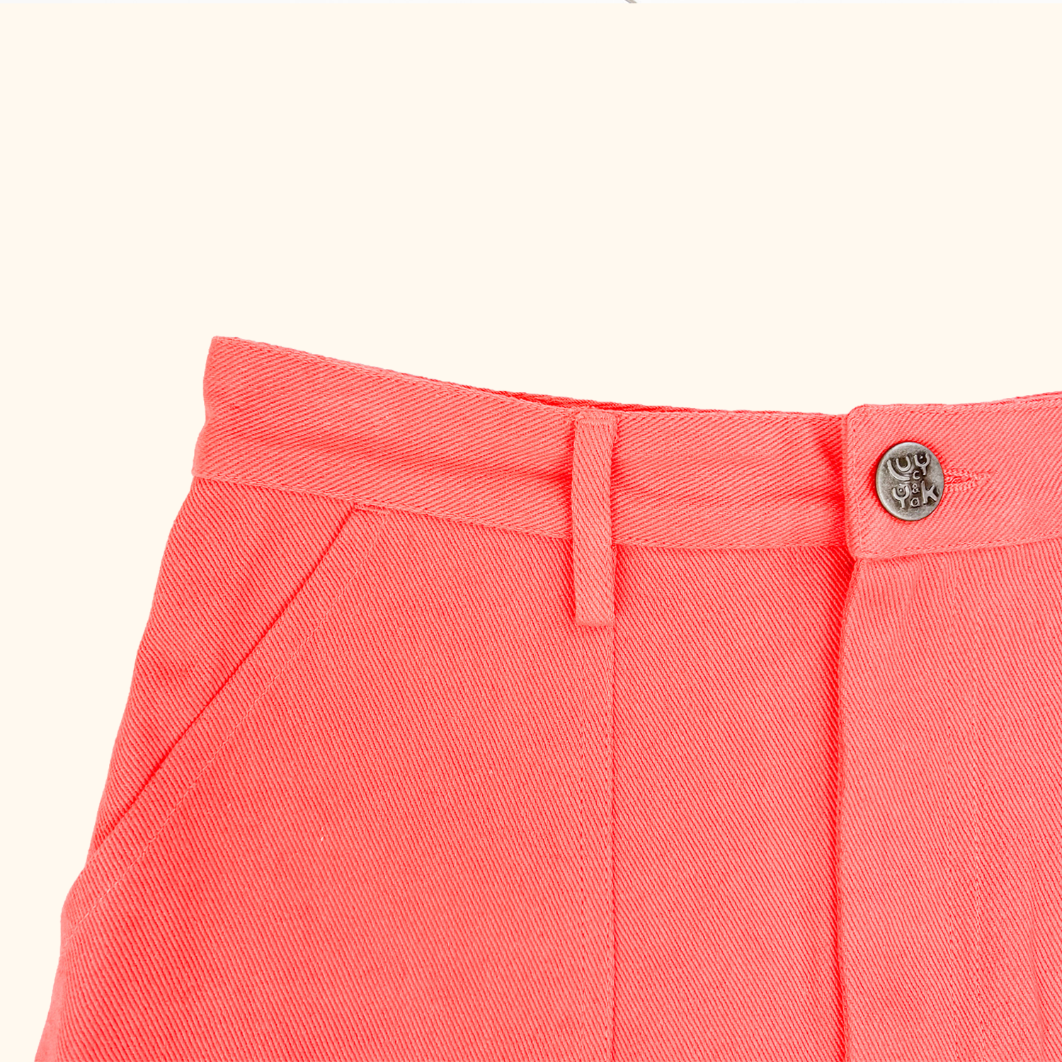Lucy &amp; Yak Coral Denim A-Line Mini Skirt - Size 8