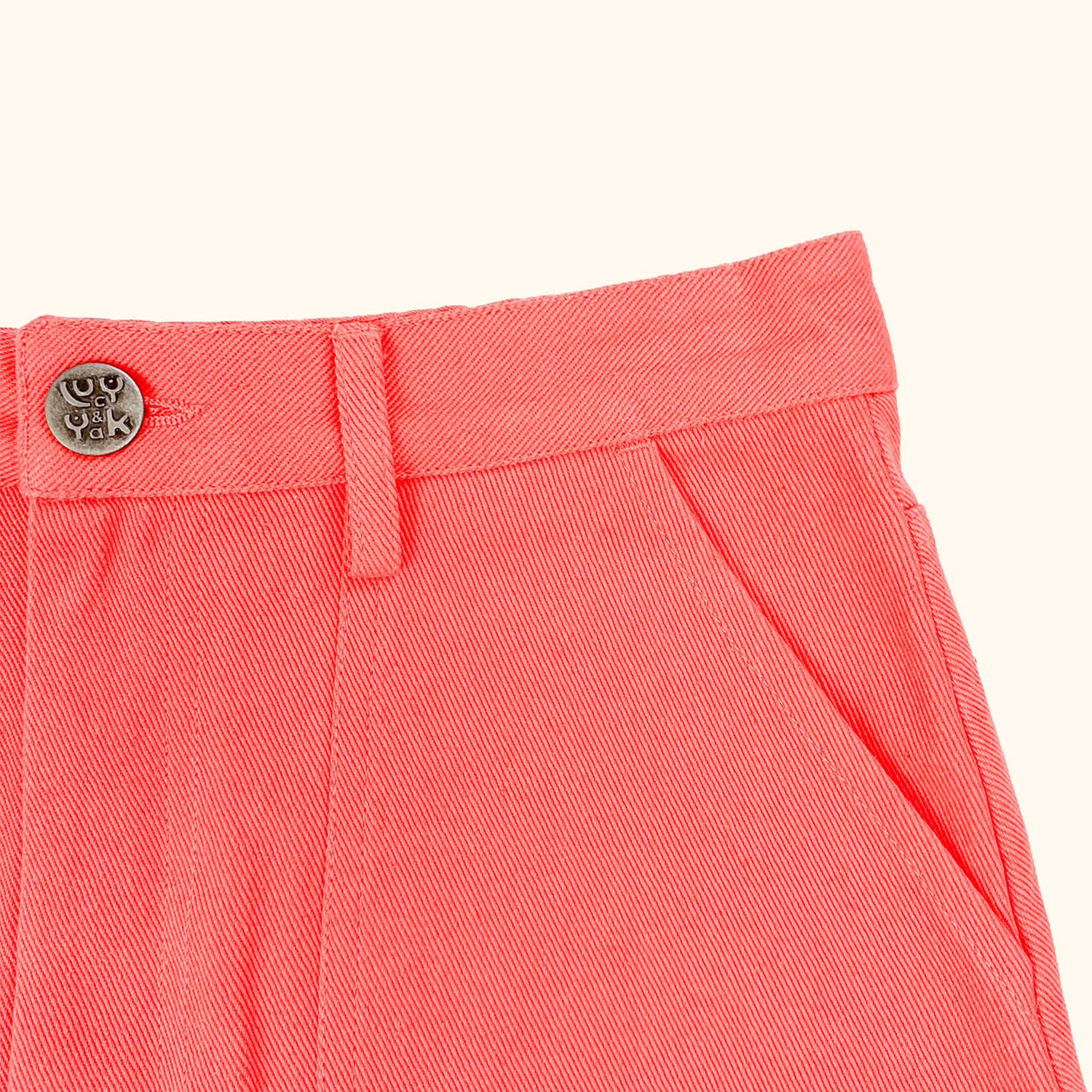Lucy &amp; Yak Coral Denim A-Line Mini Skirt - Size 8