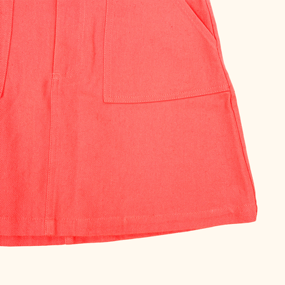Lucy &amp; Yak Coral Denim A-Line Mini Skirt - Size 8