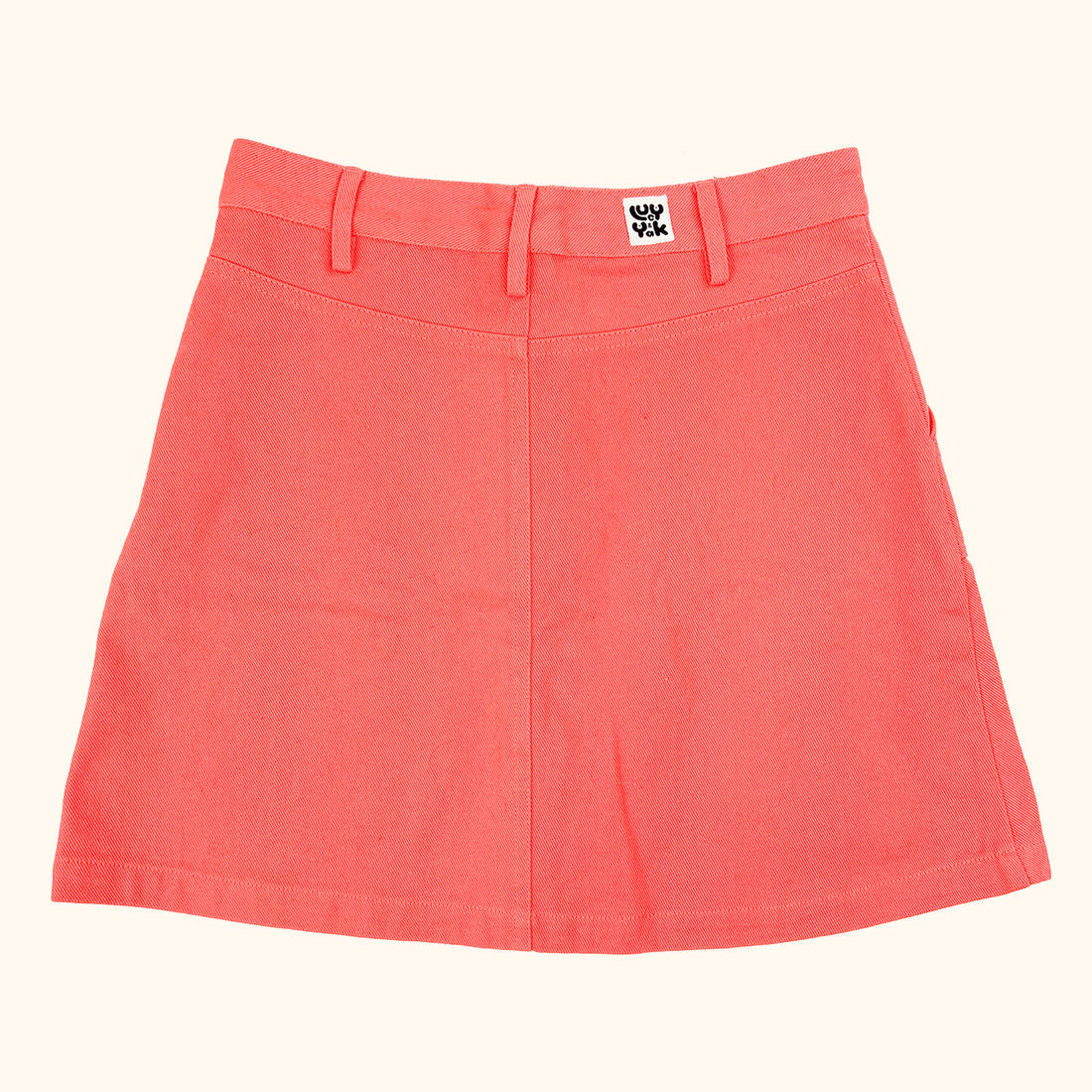 Lucy &amp; Yak Coral Denim A-Line Mini Skirt - Size 8