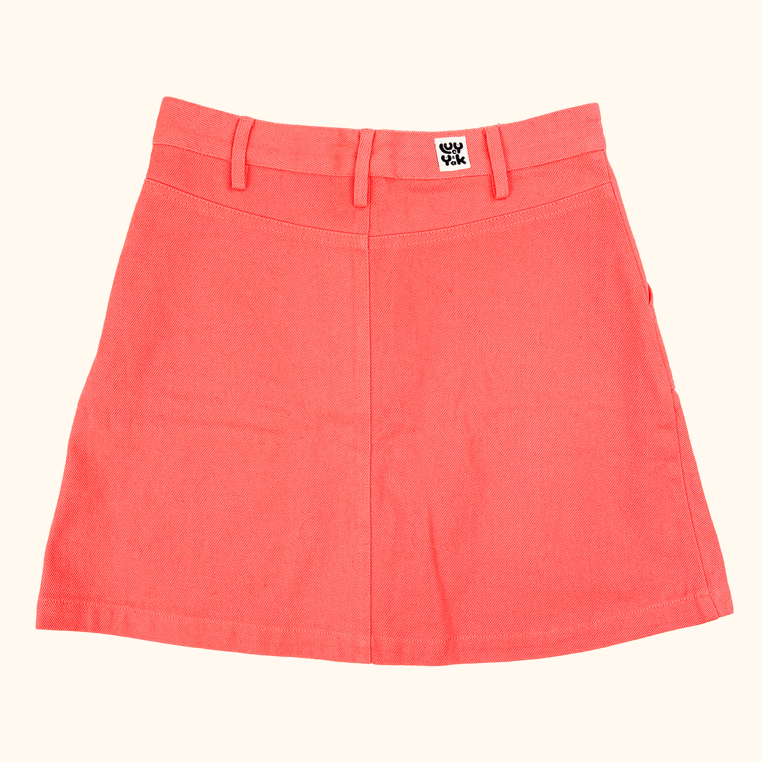 Lucy &amp; Yak Coral Denim A-Line Mini Skirt - Size 8