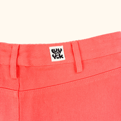 Lucy &amp; Yak Coral Denim A-Line Mini Skirt - Size 8