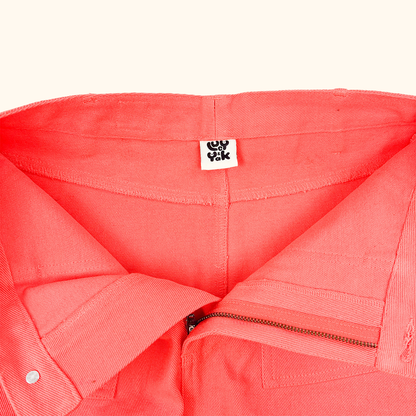 Lucy &amp; Yak Coral Denim A-Line Mini Skirt - Size 8