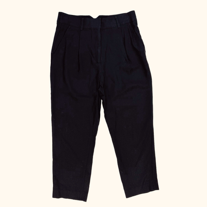 Tara Jarmon Wool Blend Black Tailored Trousers - Size 10
