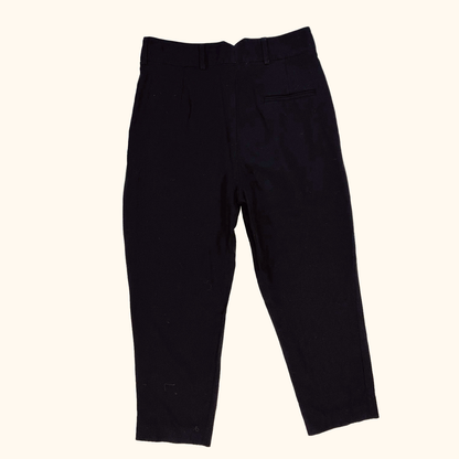 Tara Jarmon Wool Blend Black Tailored Trousers - Size 10