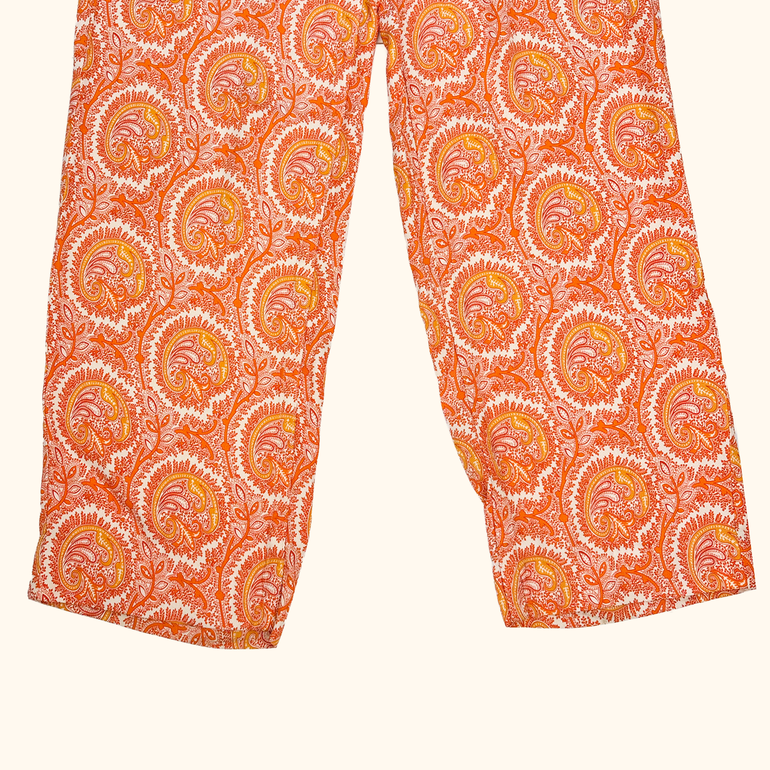 &amp; Other Stories Orange Paisley Wide Leg Trousers - Size 6