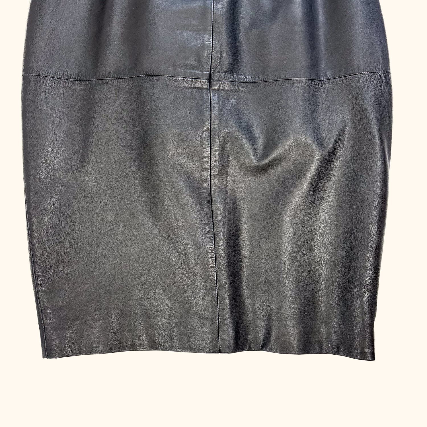 Whistles Black Leather Pencil Skirt - Size 6