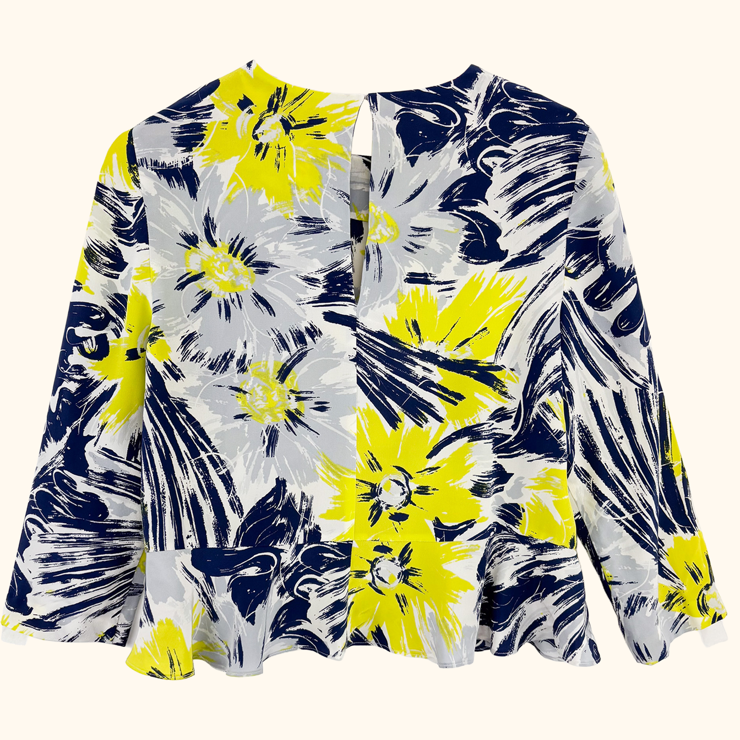 Whistles Abstract Floral Silk Blouse - Size 8