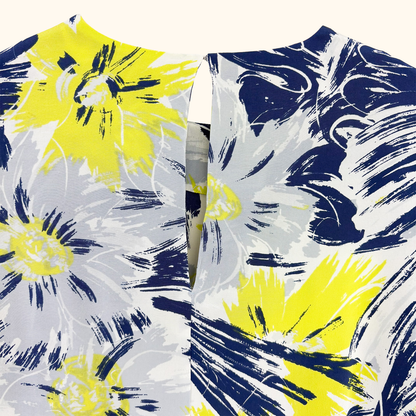 Whistles Abstract Floral Silk Blouse - Size 8