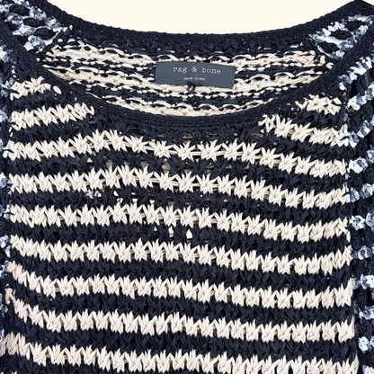 Rag &amp; Bone Open Weave Slouch Jumper - Size Medium