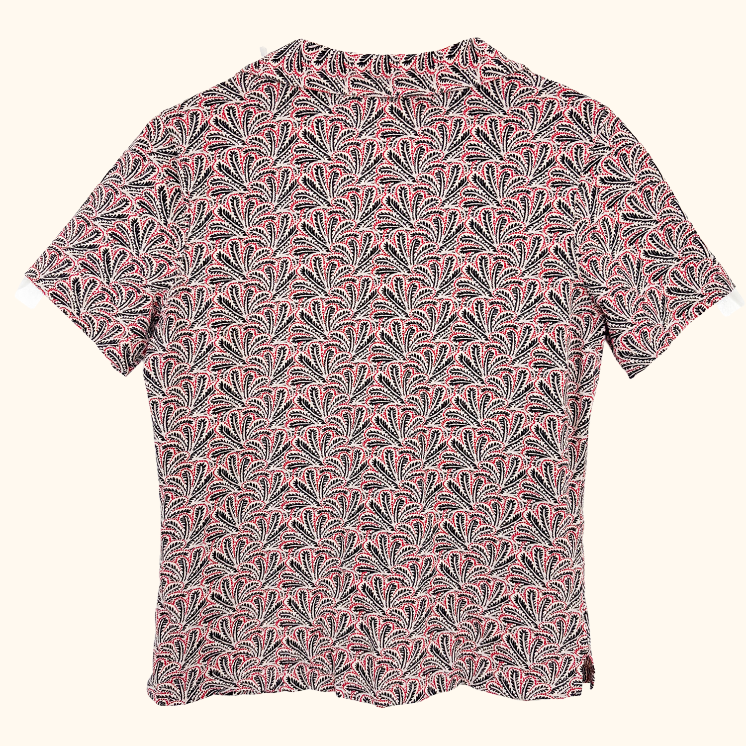 White Stuff Leaf Print Short Sleeve Shirt - Size 12