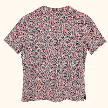 White Stuff Leaf Print Short Sleeve Shirt - Size 12