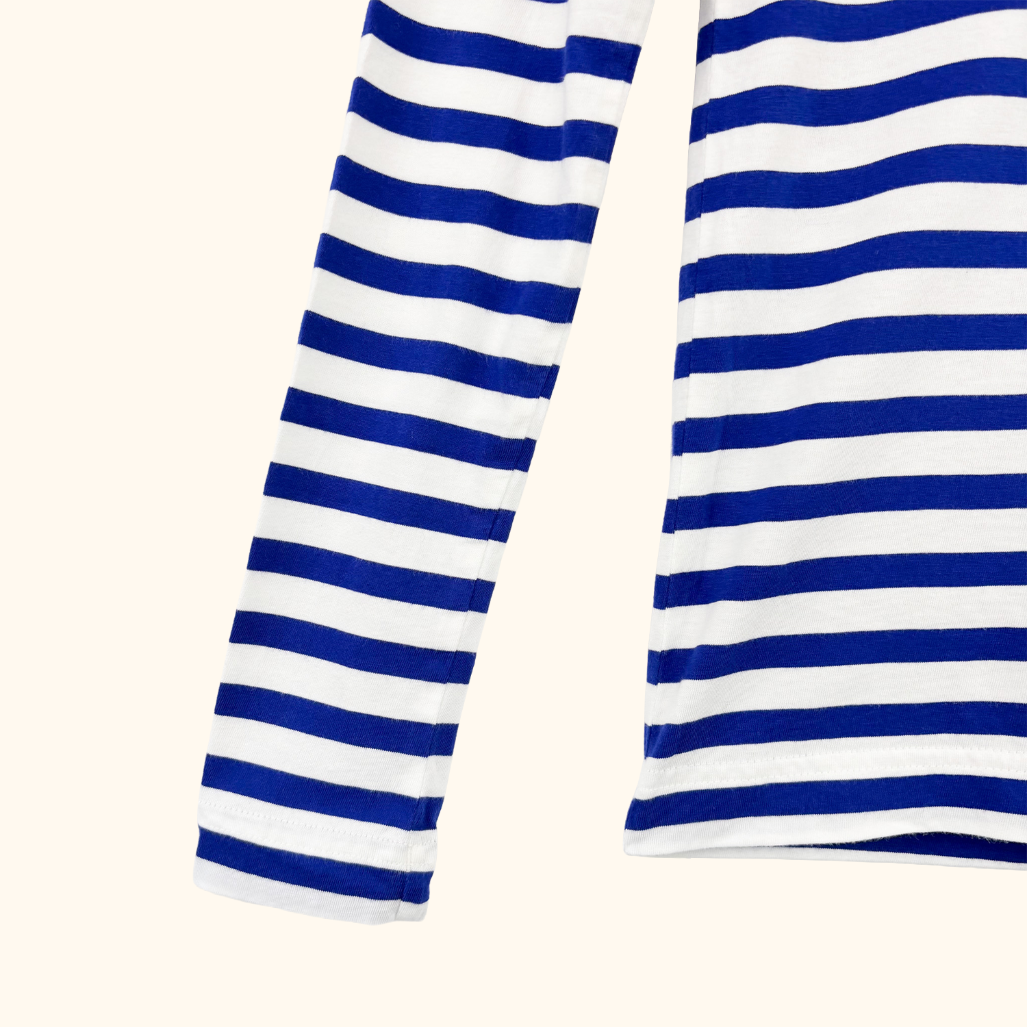 Arket Blue Stripe Cotton Long Sleeve Top - Size XS