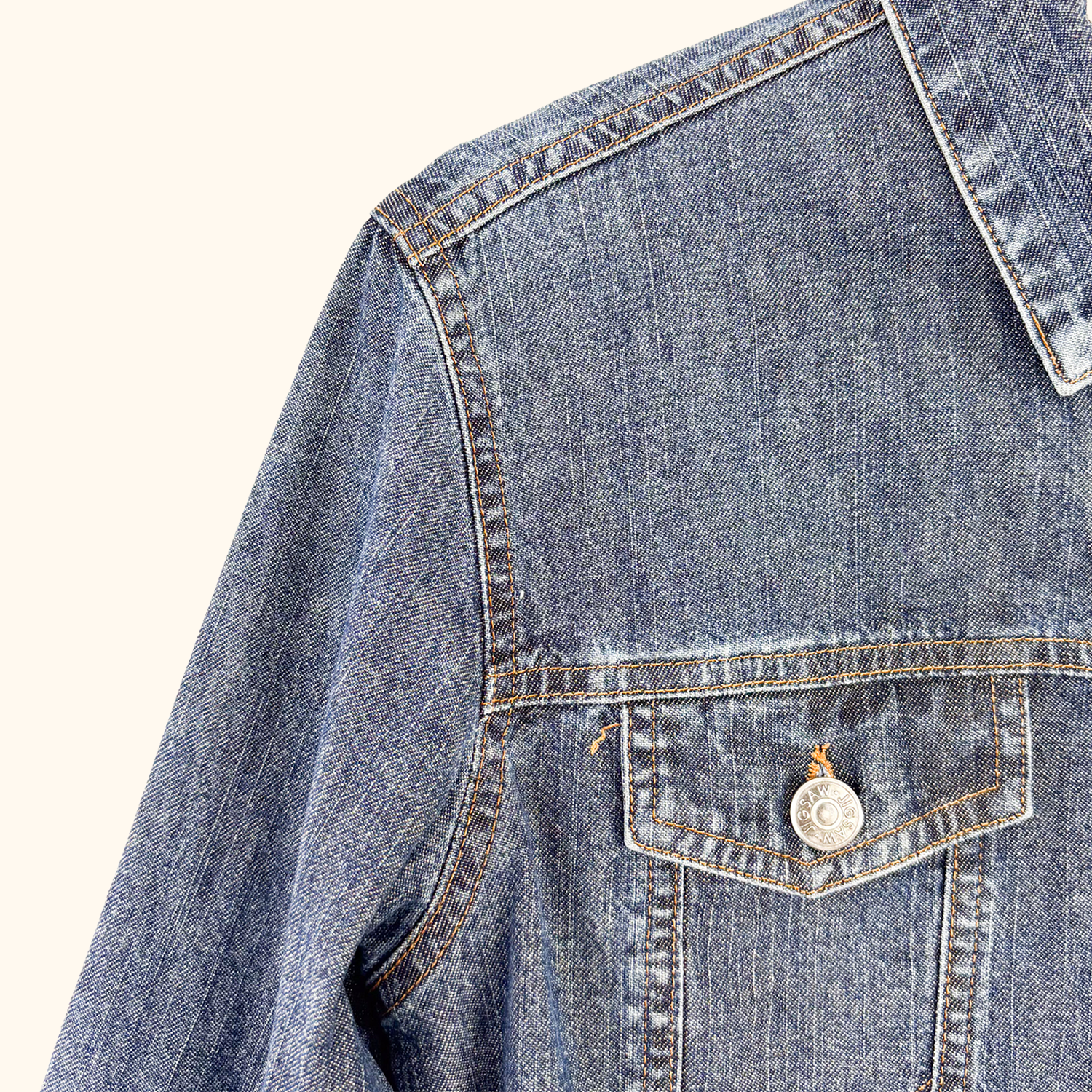 Jigsaw 90s Style Denim Wash Jacket - Size 10