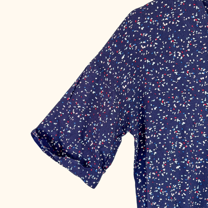 Comptoir des Cotonniers Navy Short Sleeve Playsuit - Size Small