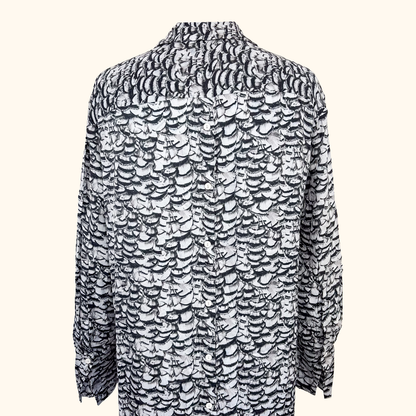 Allsaints Long Sleeve Feather Shirt Dress - Size Small