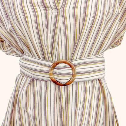 French Connection Striped Midi Shirt Dress - Size Small