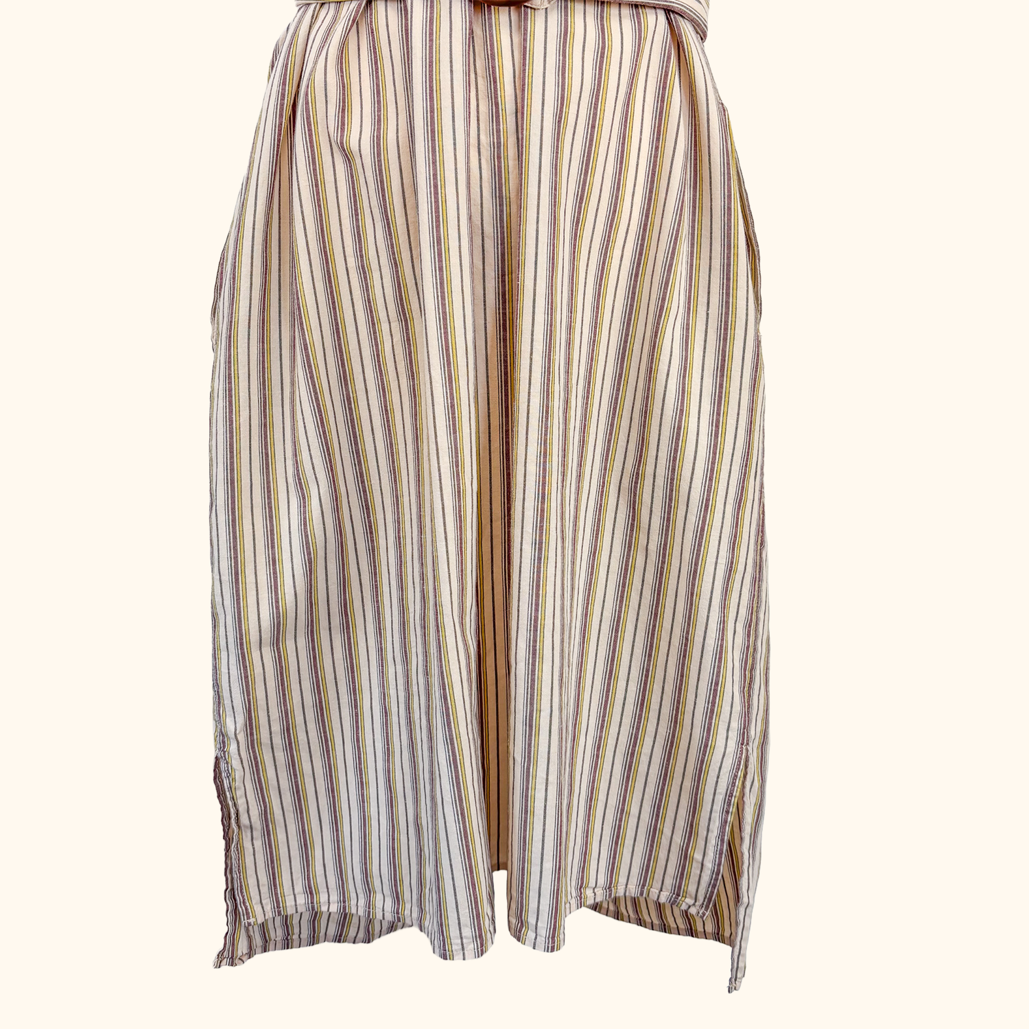 French Connection Striped Midi Shirt Dress - Size Small
