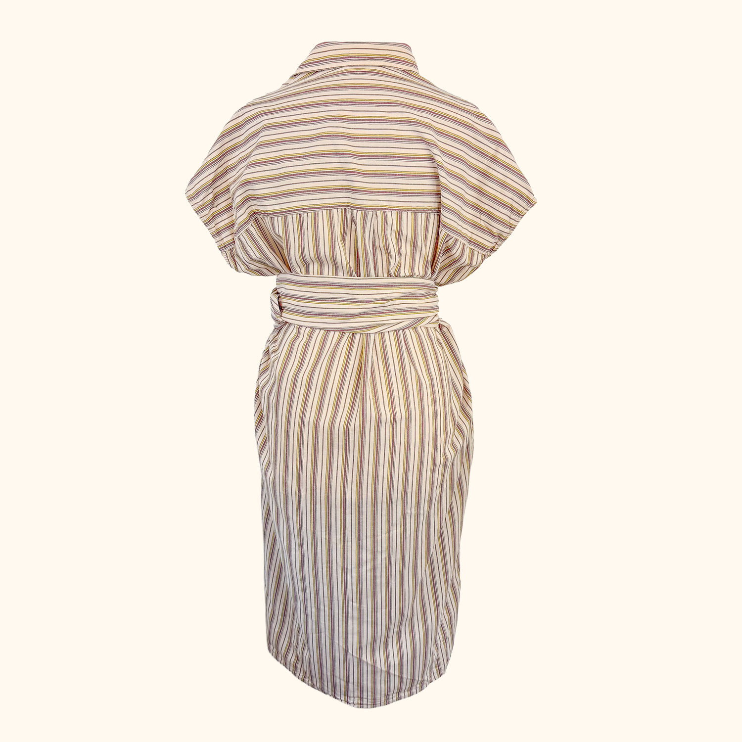 French Connection Striped Midi Shirt Dress - Size Small