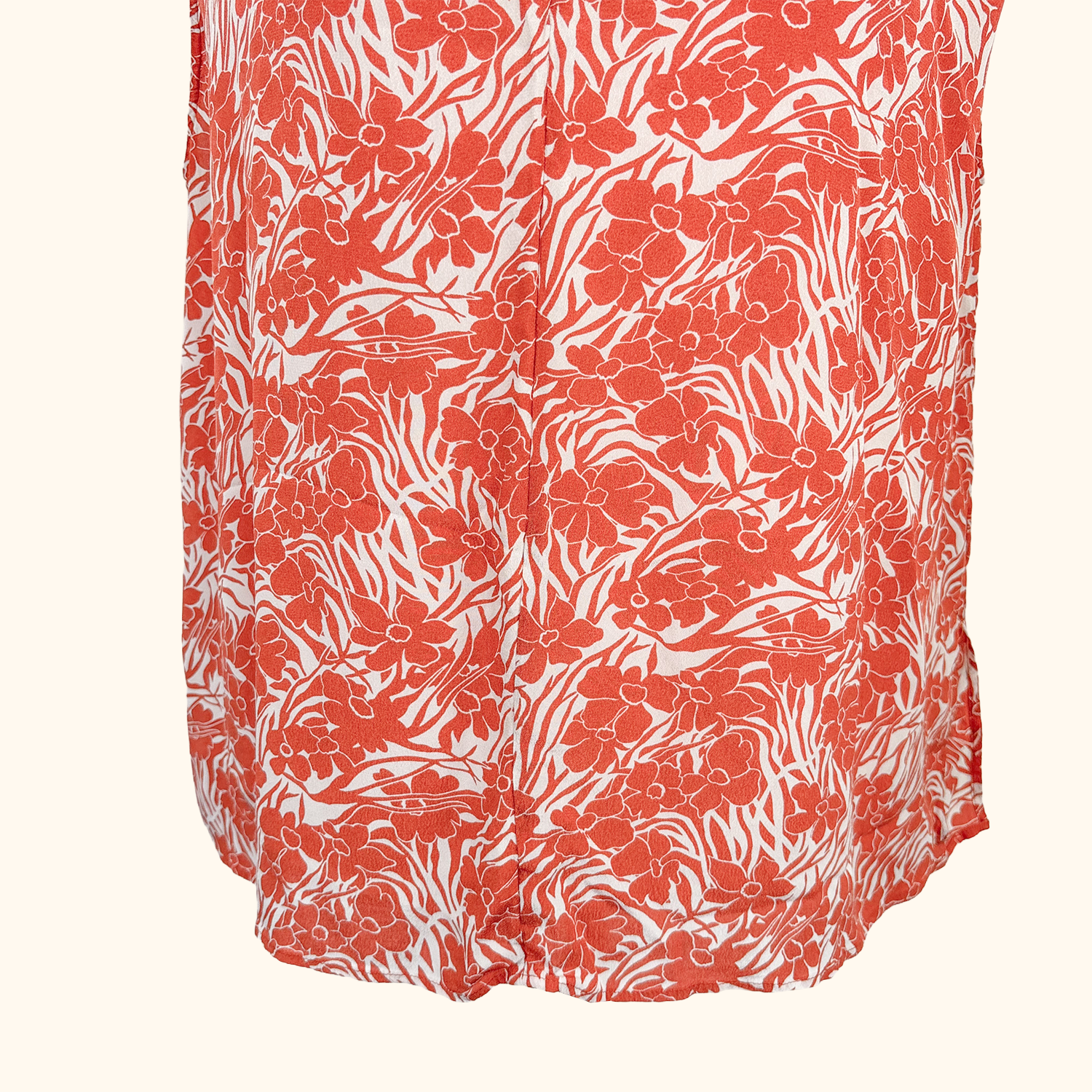 Arket Orange Floral Sleeveless Blouse - Size 8