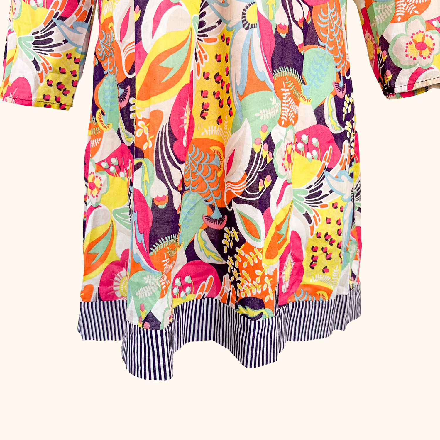 Boden Abstract Floral Cotton Tunic - Size 10
