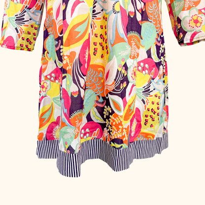 Boden Abstract Floral Cotton Tunic - Size 10