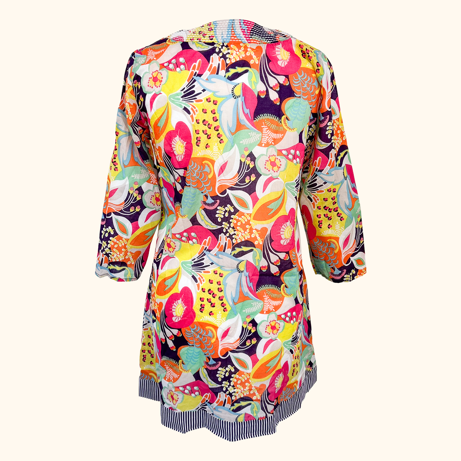 Boden Abstract Floral Cotton Tunic - Size 10