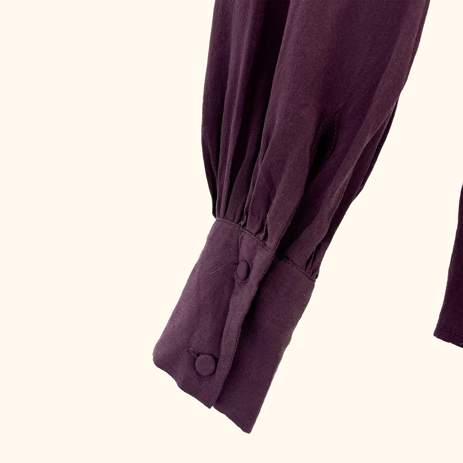 Mint Velvet Purple Silk Long Sleeve Blouse - Size 8