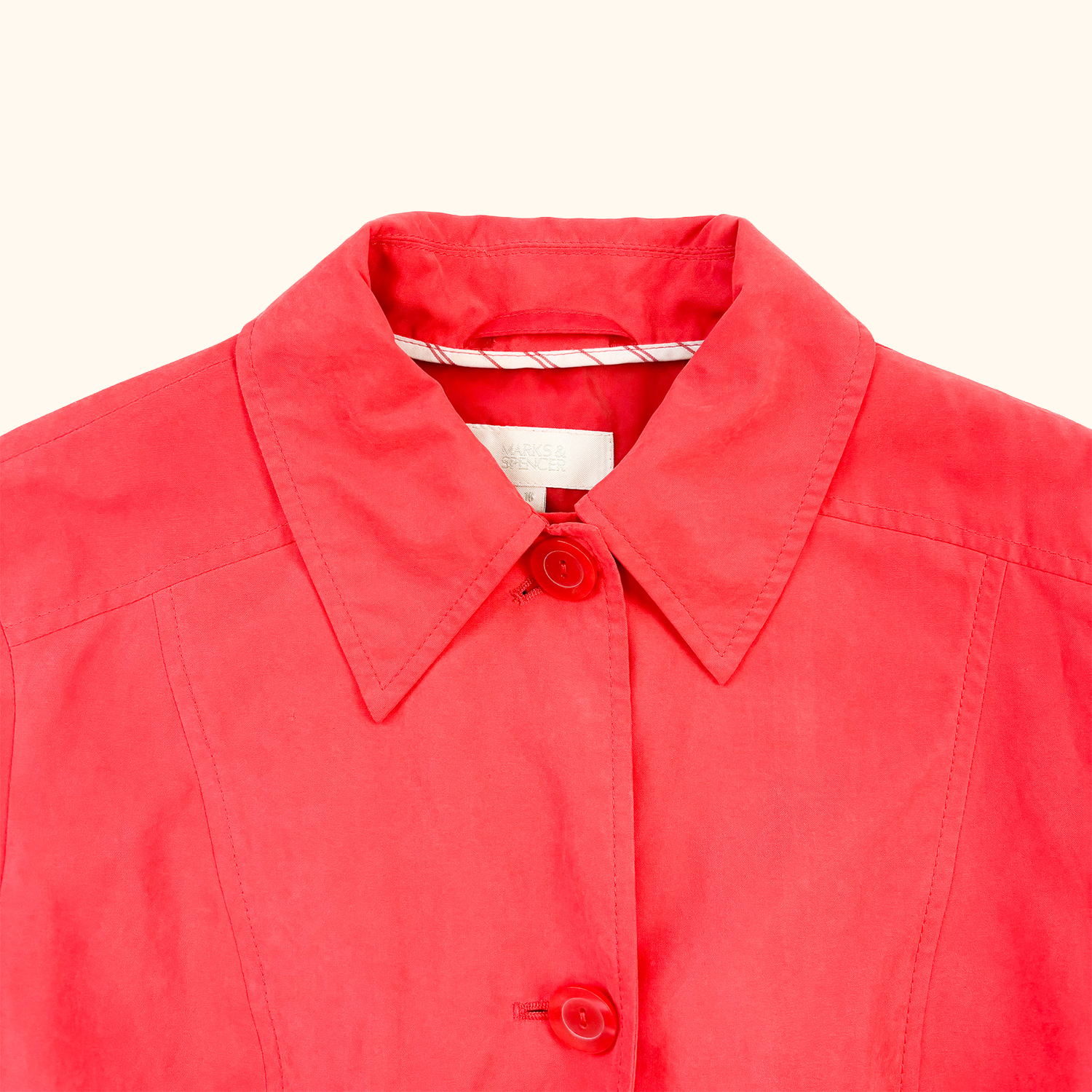 M&amp;S Red Soft Touch Smart Jacket - Size 10