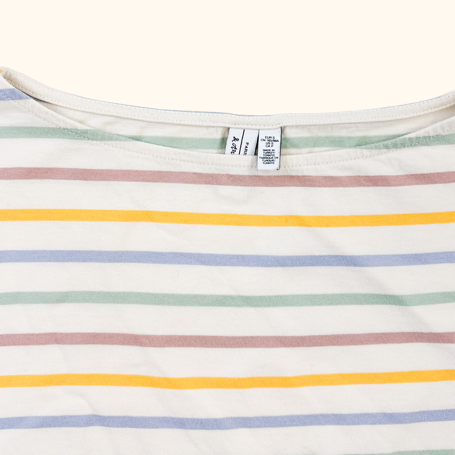 &amp; Other Stories Pastel Stripe Long Sleeve Top - Size Small