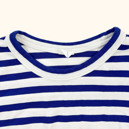 Arket Blue Stripe Cotton Long Sleeve Top - Size XS