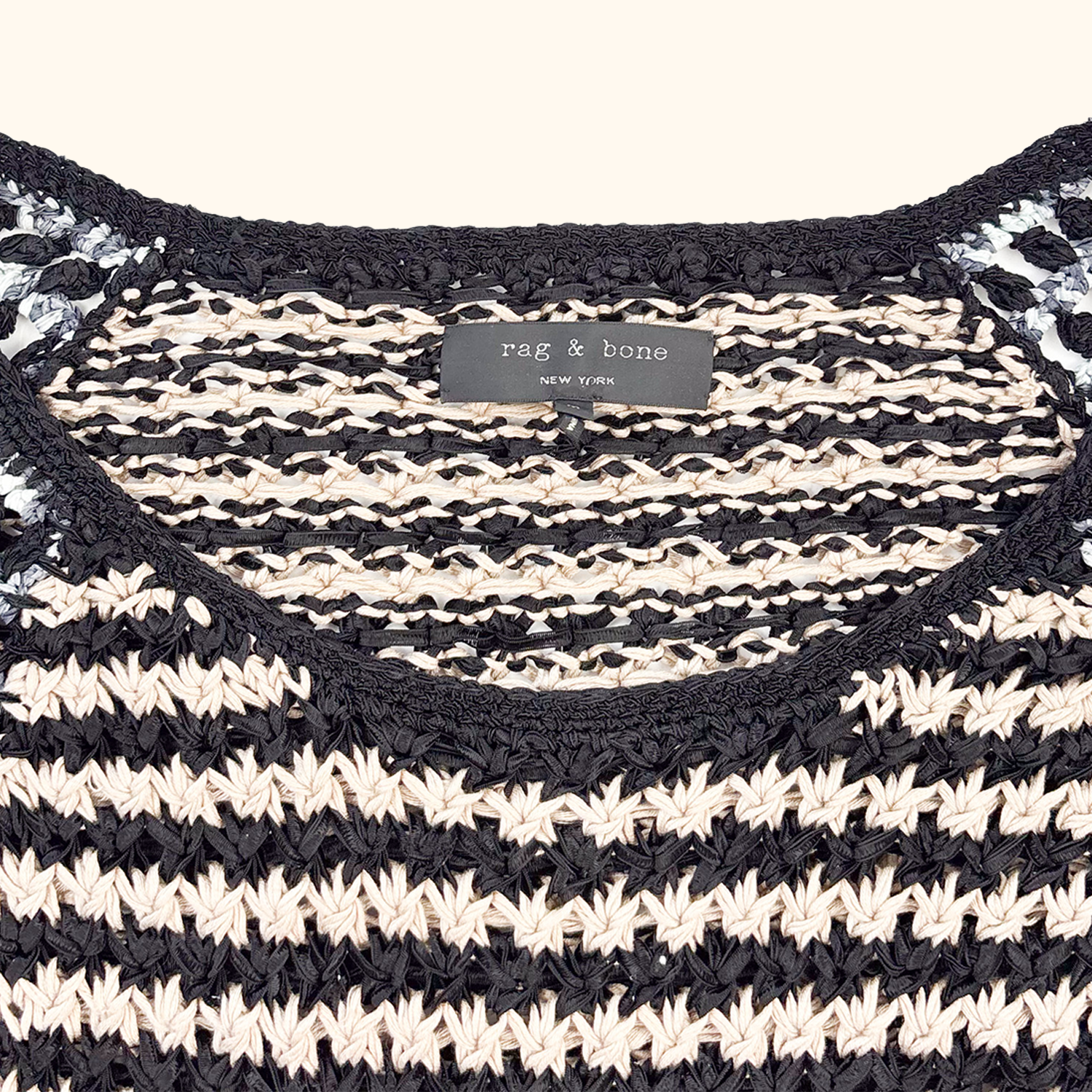 Rag &amp; Bone Open Weave Slouch Jumper - Size Medium