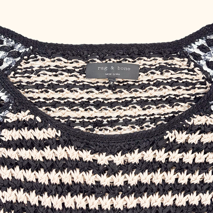 Rag &amp; Bone Open Weave Slouch Jumper - Size Medium