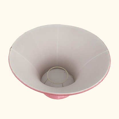 Large Pink Damask Fabric Bell Lampshade