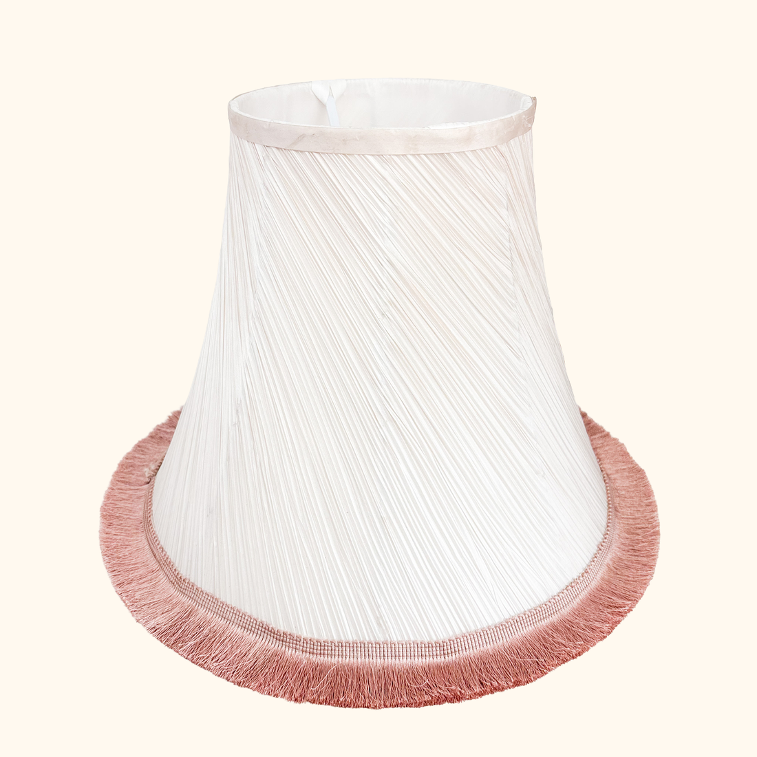 Dusty Pink Pleated Large Fabric Lampshade