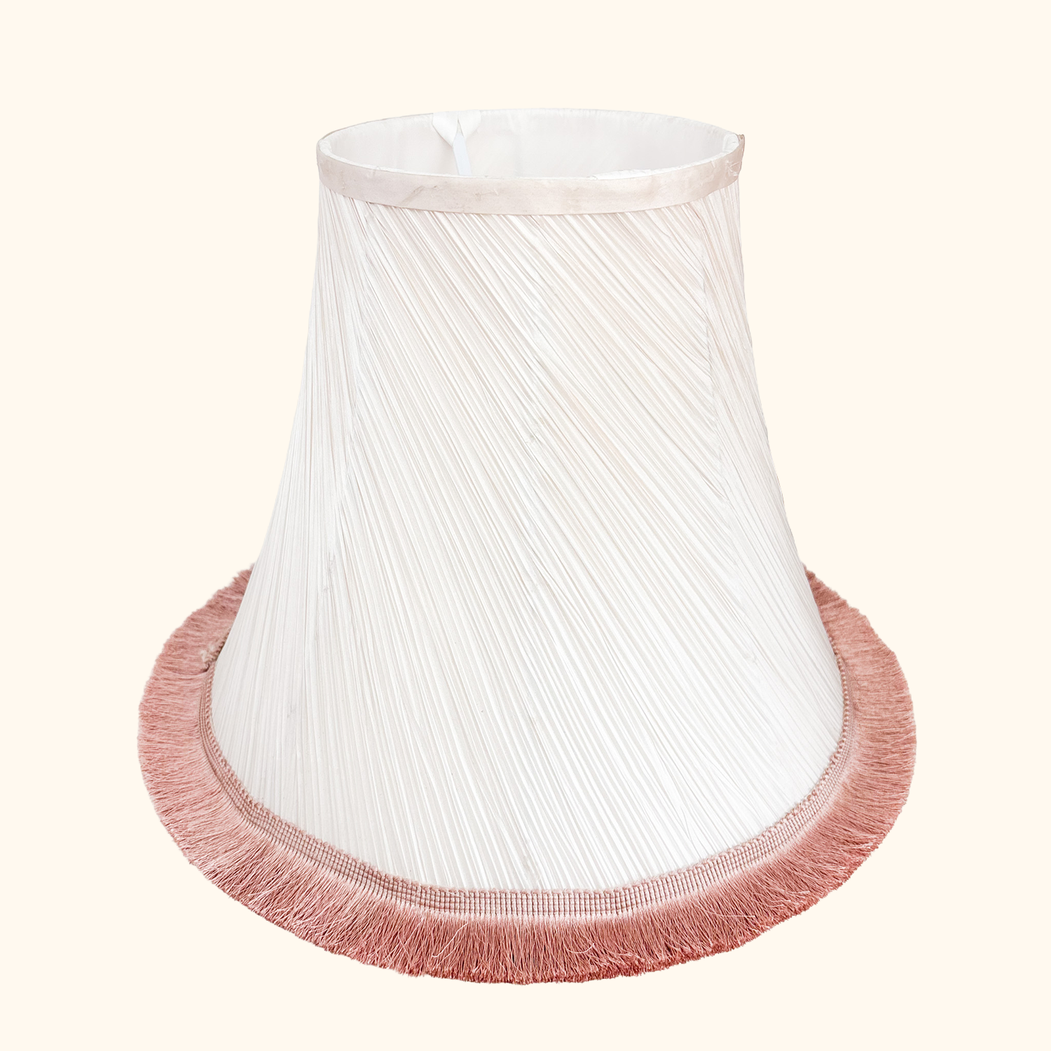 Dusty Pink Pleated Large Fabric Lampshade