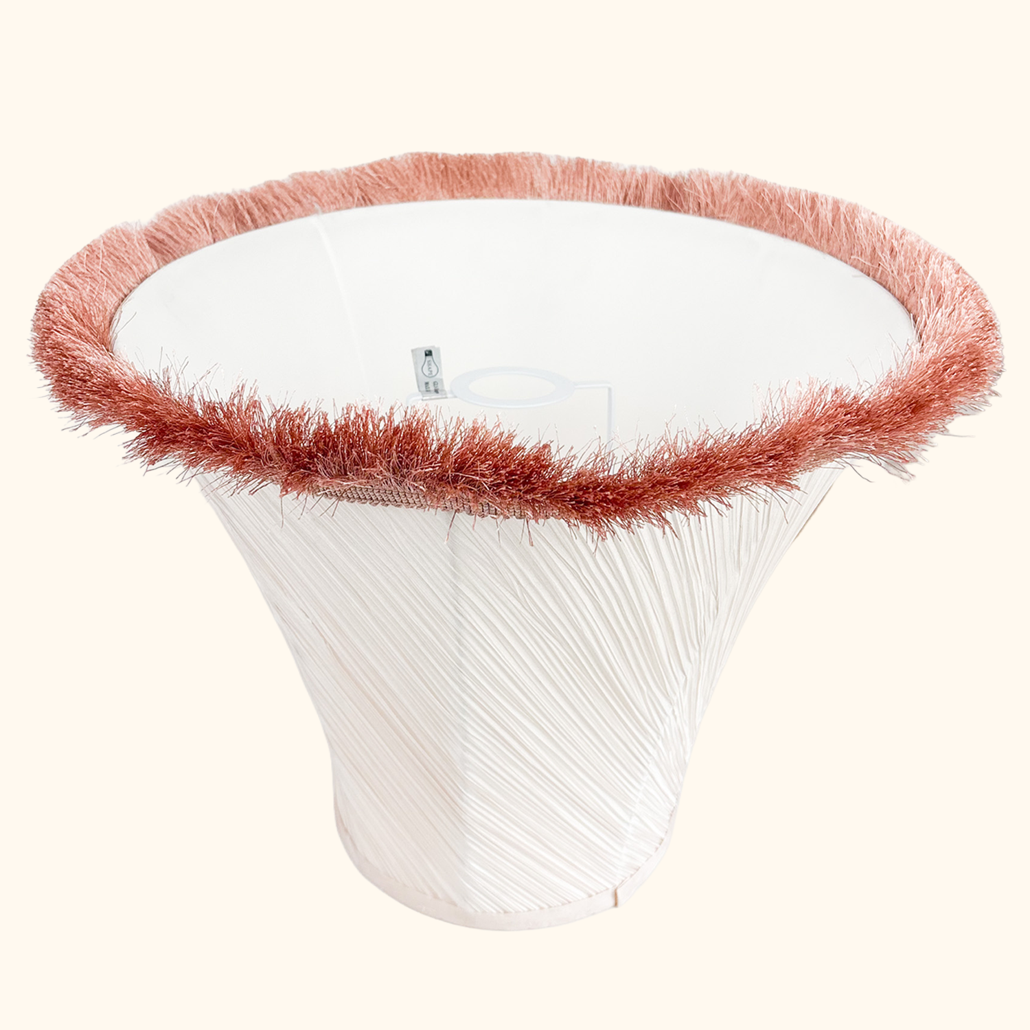 Dusty Pink Pleated Large Fabric Lampshade