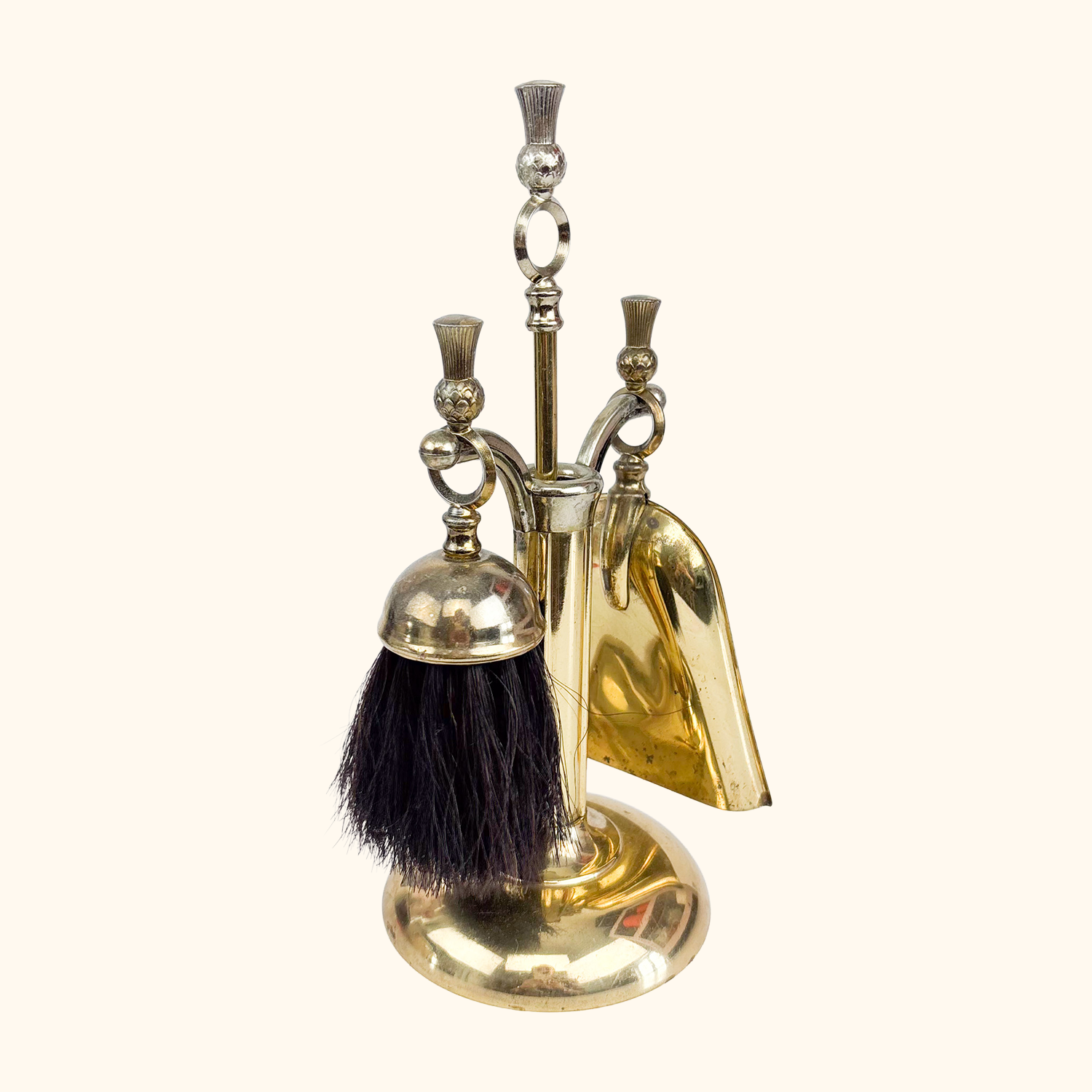 Brass Fire Companion Set British Lanthe 4pc