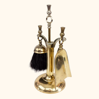 Brass Fire Companion Set British Lanthe 4pc