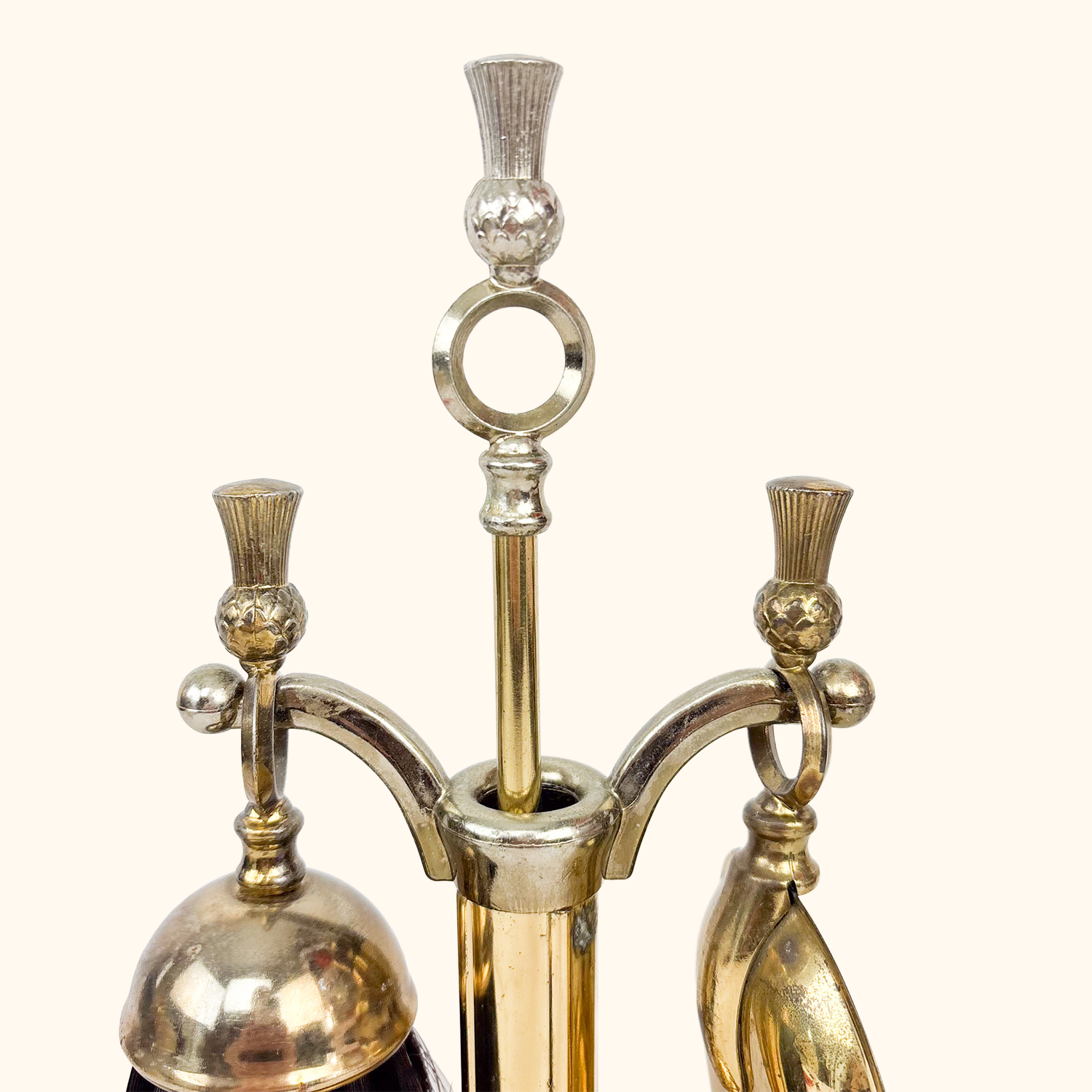 Brass Fire Companion Set British Lanthe 4pc