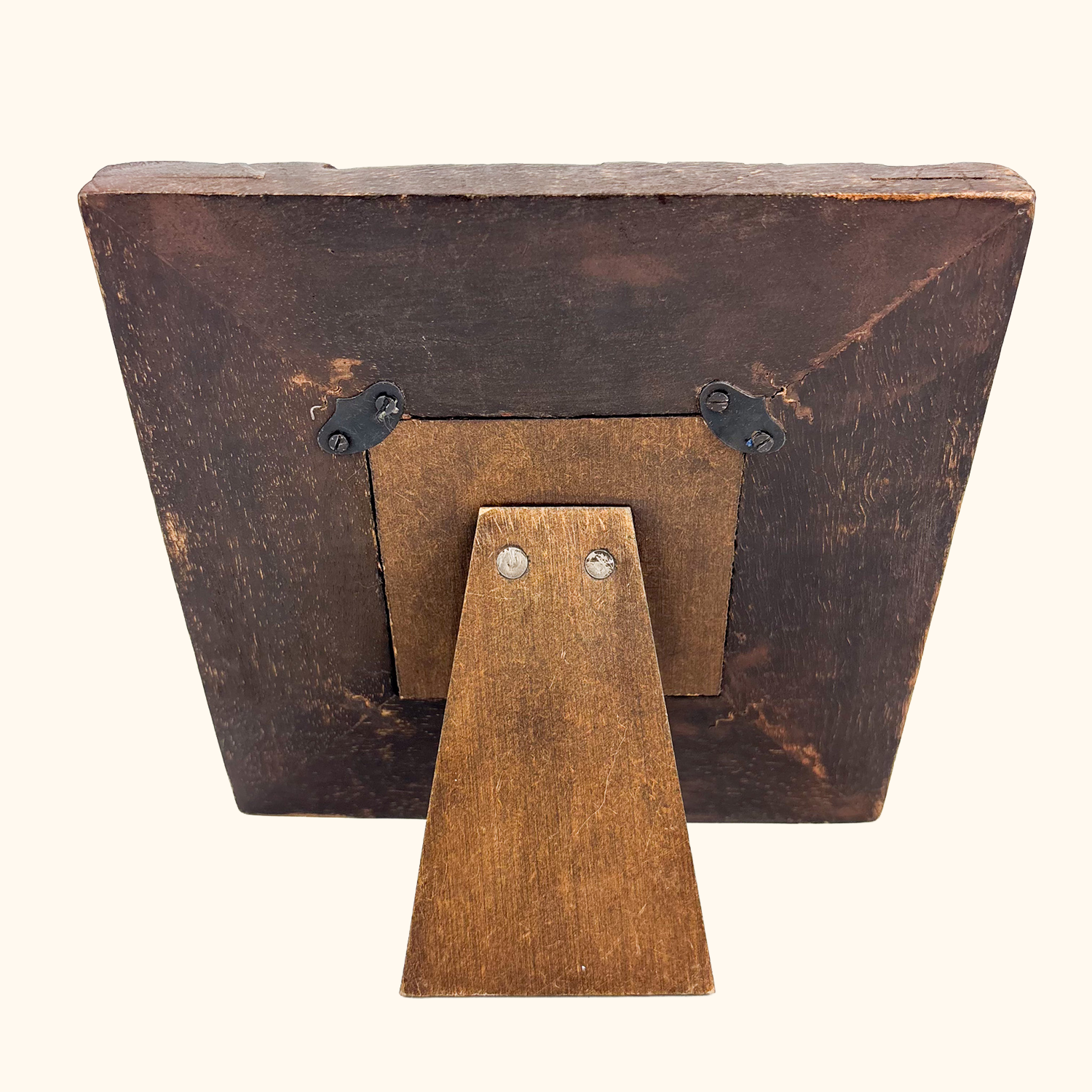 Indian Hand Carved Wood Square Picture Frame